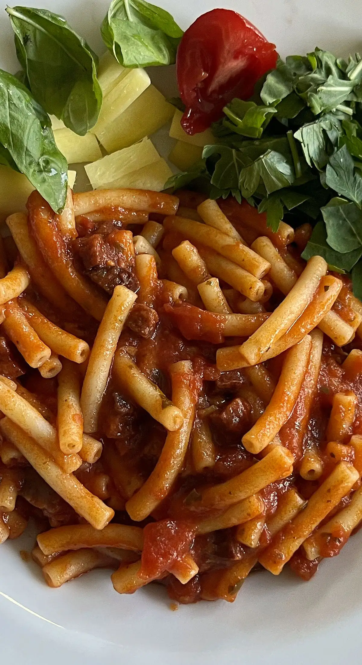 Pasta mit Chorizo in Tomatensauce